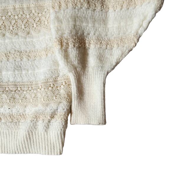 ZARA Blogger Favorite Oversized Lace Crochet Sweater Small - Picture 4 of 8